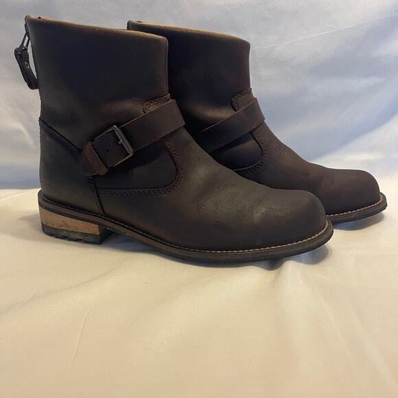 Kodiak -ankle-leather boots-waterproof-brown-leather-women's size 7.5 - Picture 1 of 6